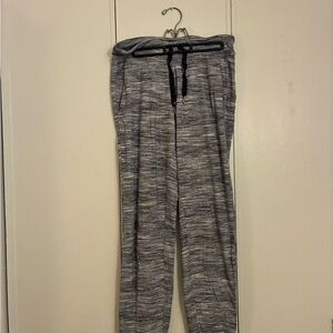 Grey Marled Drawstring Jogger Pants